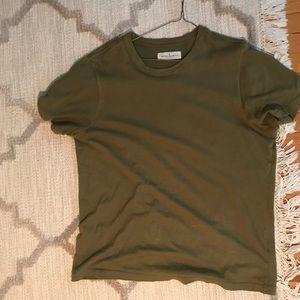 Imogene + Willie Olive Knit Midweight Crew Shirt